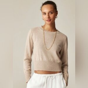 NWT J.Crew shrunken cashmere crewneck sweater. Size Small